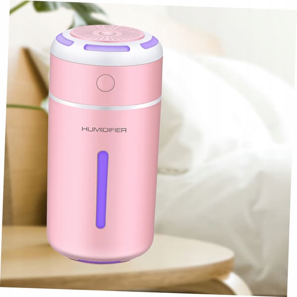 USB genopladelig luftfugter, duftoliediffuser, lyserød