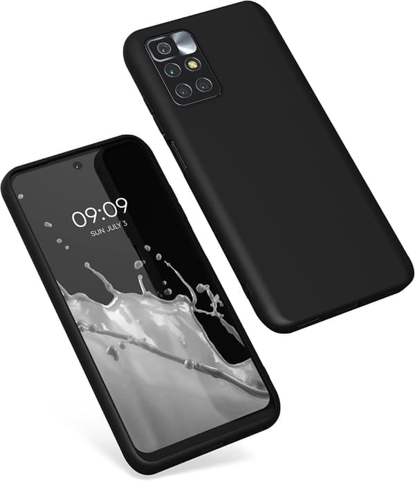 SORT SILIKONE BAGCODE TIL XIAOMI REDMI 10 + 2x HÆRDET GLAS