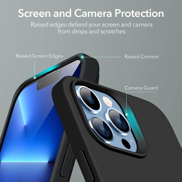 ETUI TIL APPLE IPHONE 13 PRO MAX 6,7" FORSTÆRKET SORT MAT BAGSIDER