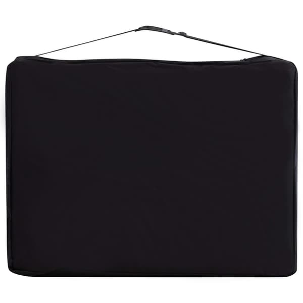 vidaXL foldbart massagebord, 3-zoner, aluminium, sort og hvid