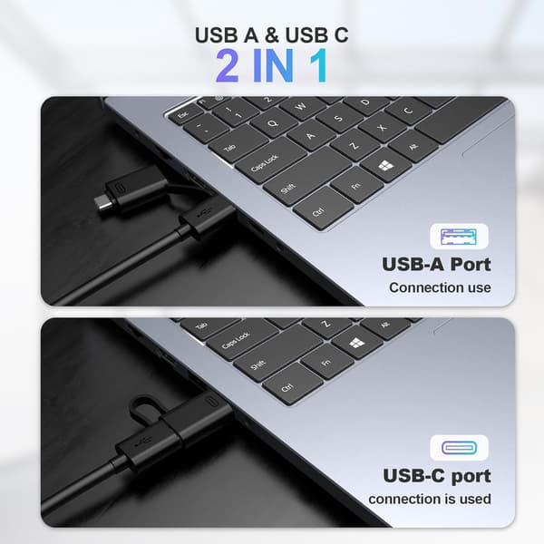 USB-C HUB-ADAPTER 4-i-1 4x USB 3.0 SPLITTER-KONTAKTAPTER