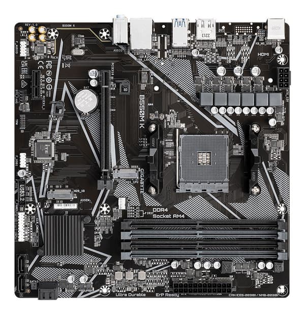 Gigabyte B550M K moderkort