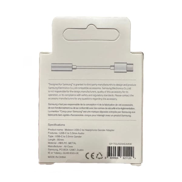 Samsung GP-TGU023AE DAC USB-C til 3,5 mm mini-jack adapter - hvid