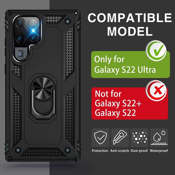 ARMOR ETUI TIL SAMSUNG GALAXY S22 ULTRA SORT