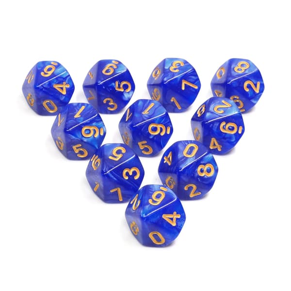 RPG-terninger "Forlad Titanic" Ti-sidede D10-terninger 0-9