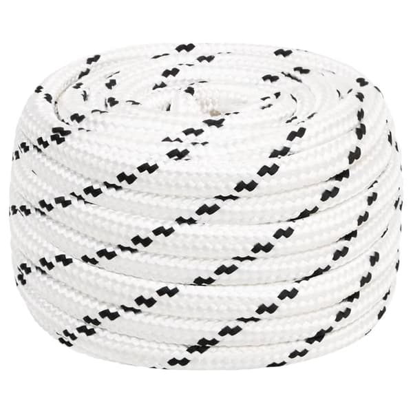 vidaXL arbejdsreb, hvid, 18 mm, 100 m, polyester