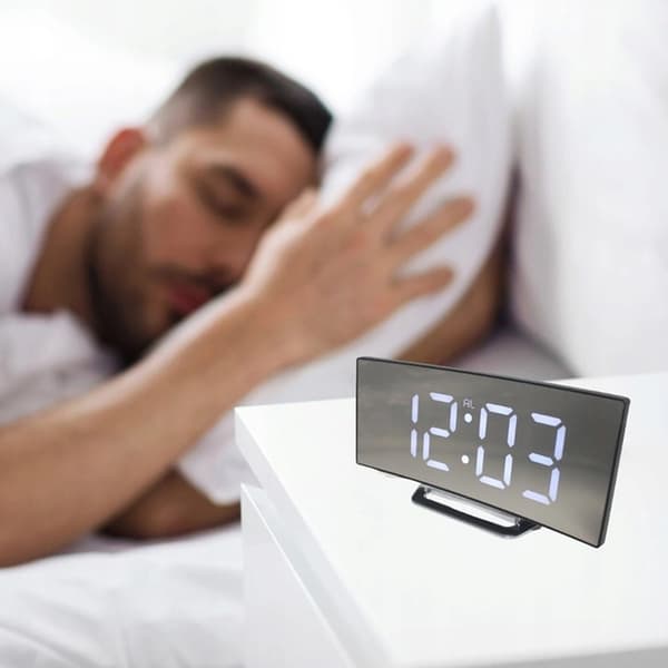 Digitalt LED spejlur - DT-6507 (hvid)