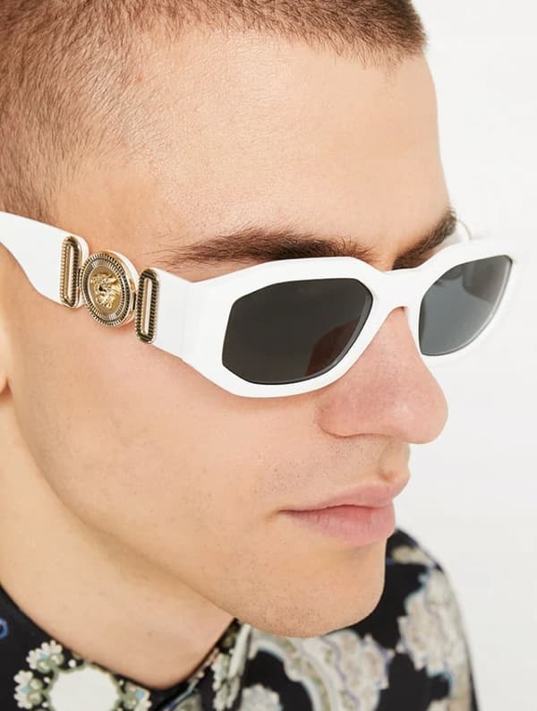 VERSACE HVIDE SOLBRILLER MED LOGO 0AXD2_D*