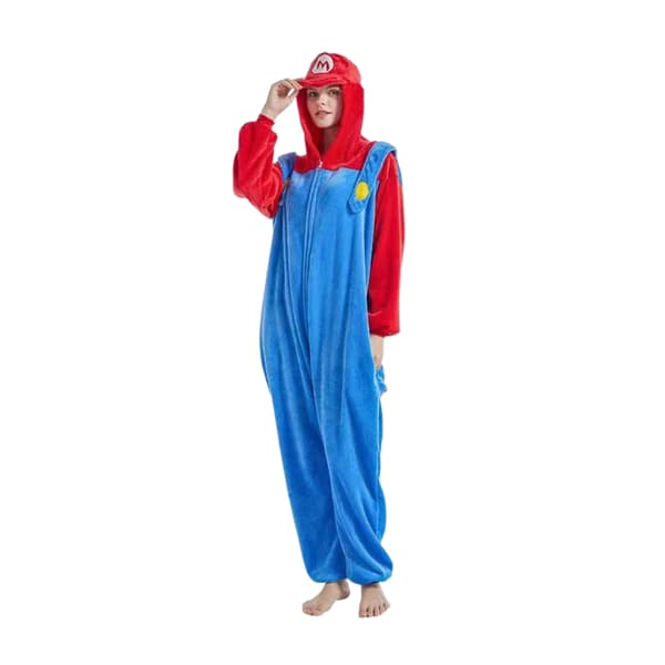 Kigurumi-pyjamaskostume Super Mario M: 155 - 165 cm