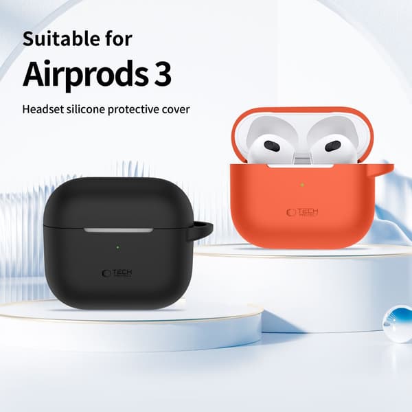 TECH-PROTECT SILIKONEKRAGE TIL APPLE AIRPODS 3 CAFFE LATTE