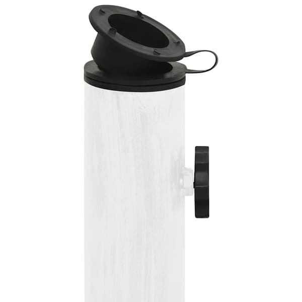 vidaXL parasolfod hvid 44x44x31 cm støbejern