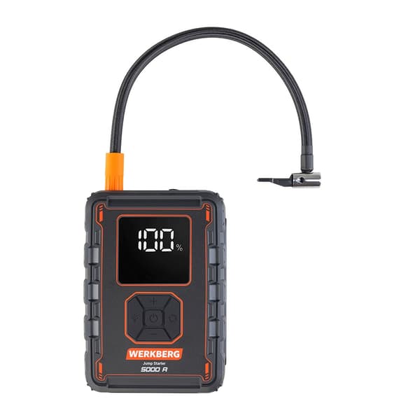 Werkberg AL008 starttiapulaite 32000mAh 2500A/5000A kompressorilla