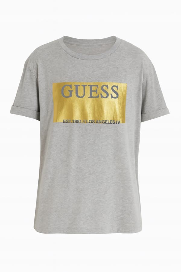 GUESS DAME T-SHIRT GLITTERGRÅ S 0A4E5* S 0_4