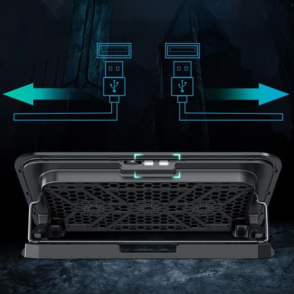 Strado LCP6 ​​​​Laptop Kølemåtte - Sort