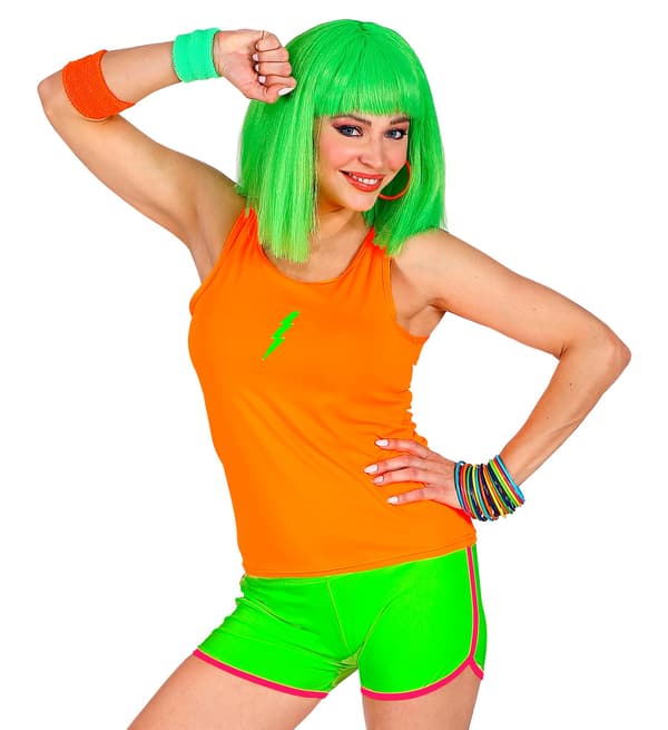 Neongrønne 80'er Disco Shorts