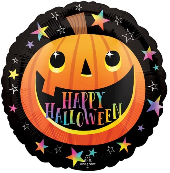 Hymyilevä kurpitsa Halloween-folioilmapallo 45 cm