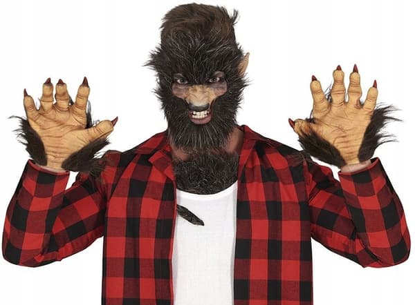 Handskar händer tassar med varglor varulv Halloween
