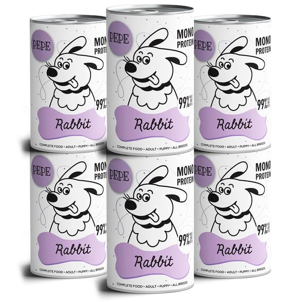 Djurlåda | PEPE | Våtfoder för hundar 400g - PEPE Kanin | Kanin 6x400g