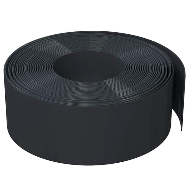 vidaXL havekant, 2 stk., sort, 10 m, 20 cm, polyethylen