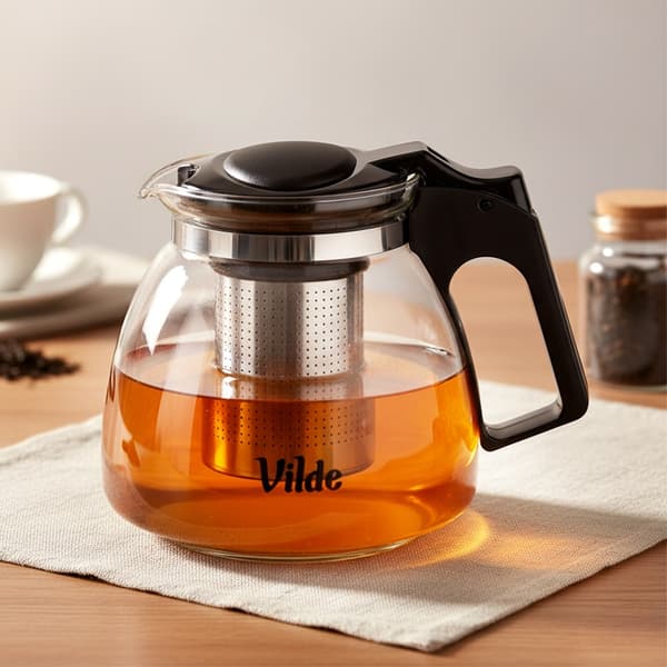 Varmebestandig glaskande med teinfuser 1,15 liter