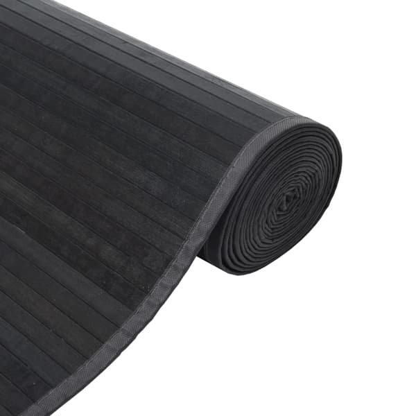 vidaXL Suorakulmainen matto, harmaa, 100x1000 cm, bambu