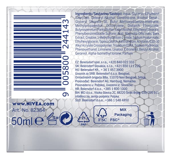 NIVEA HYALURON CELLULAR FILLER Antirynk dagkräm SPF 15 50 ml