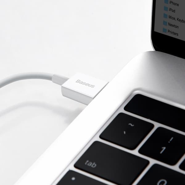 Baseus Superior -sarjan USB-Lightning-kaapeli, 2.4A, 0.25m (valkoinen)