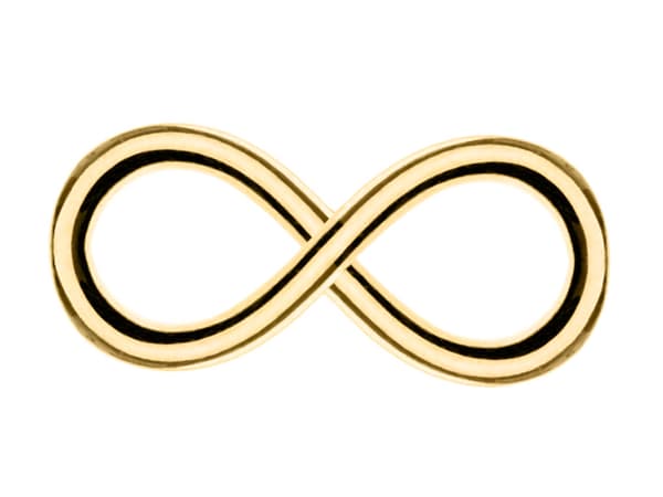 Sølvforgyldt Infinity-tegn vedhæng Infinity-vedhæng