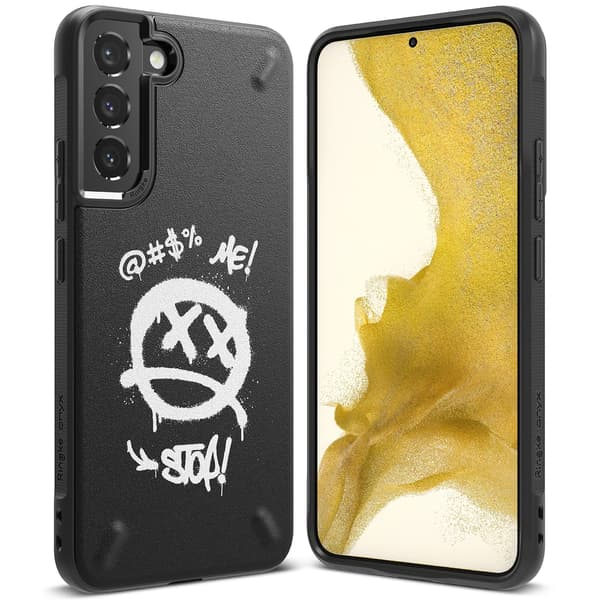 Ringke Onyx Design Holdbart Cover til Samsung Galaxy S22+ (S22 Plus) Sort (Graffiti) ()