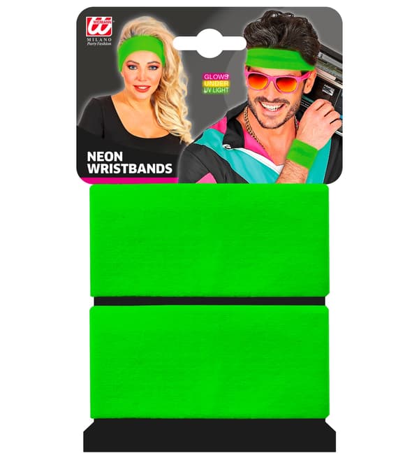 Handledsband Neongrönt 2 st.
