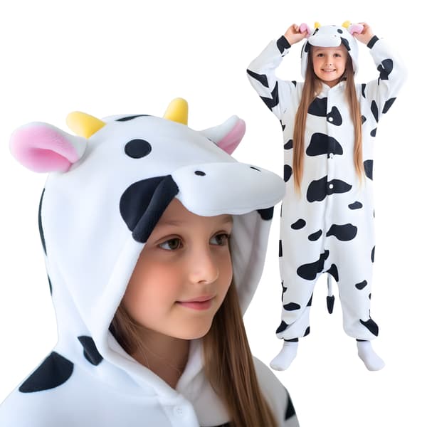Kigurumi-pyjamas med ko, 135-145 cm
