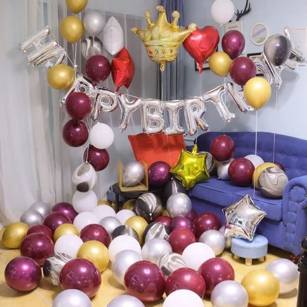 FØDSELSDAGSBALLONDEKORATION GUIRLANDE