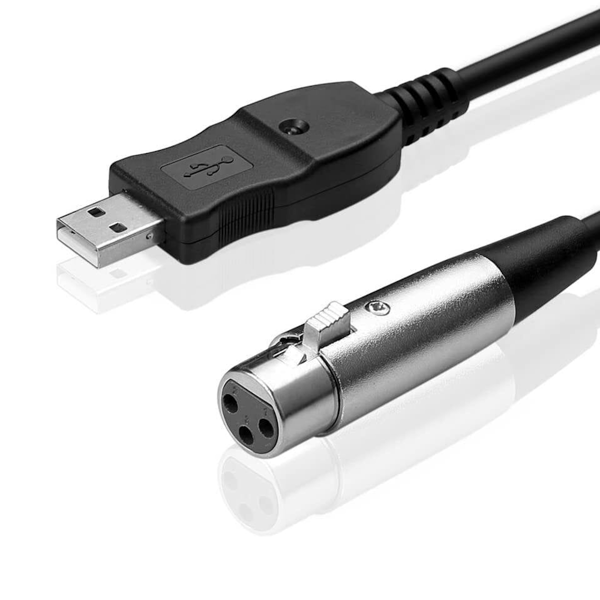 XLR mikrofonikaapeli USB-liitäntä PC 3m audio-adapteri XLR
