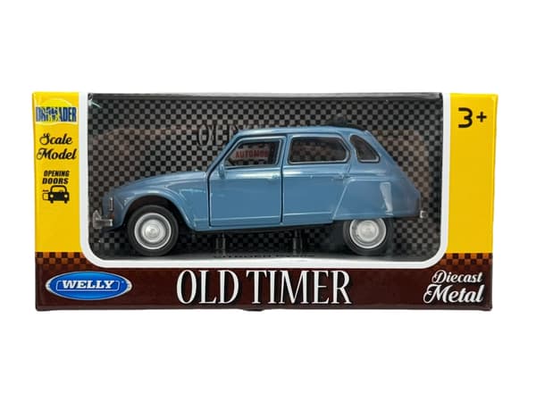 Welly OLD timer citroen dyane UTAN tak blå 1:34 43859