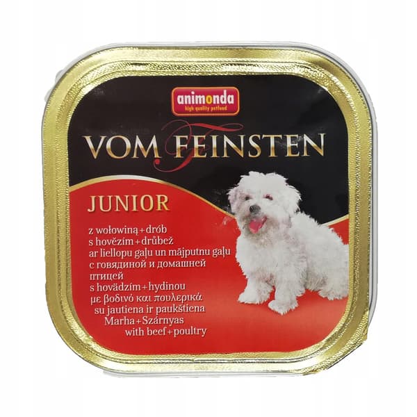 Animonda Feinsten Junior vådfoder til hunde, blanding af smagsvarianter, 18 x 150 g