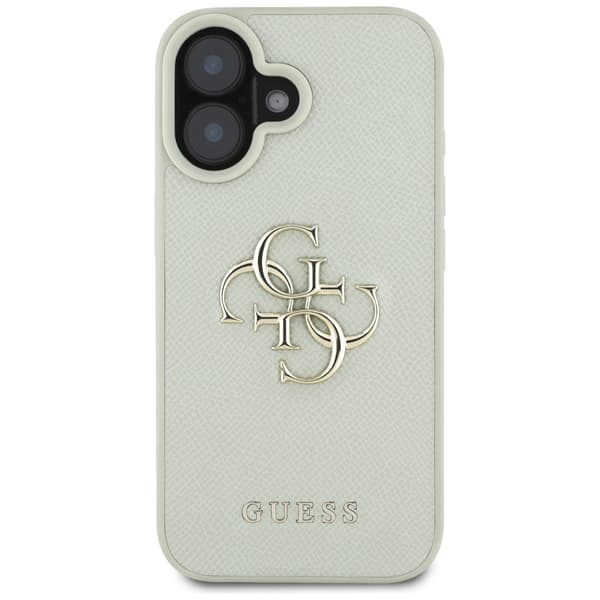 Guess Grained Big 4G Logo Small Classic Logo cover til iPhone 16 grøn