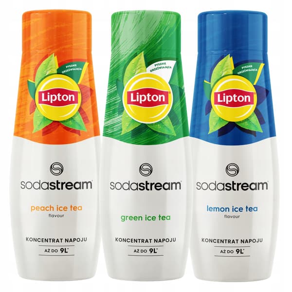 Sodastream Lipton Iste Persika + Citron + Grönt 3-pack koncentrat