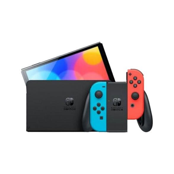 Nintendo Switch OLED model rød og blå