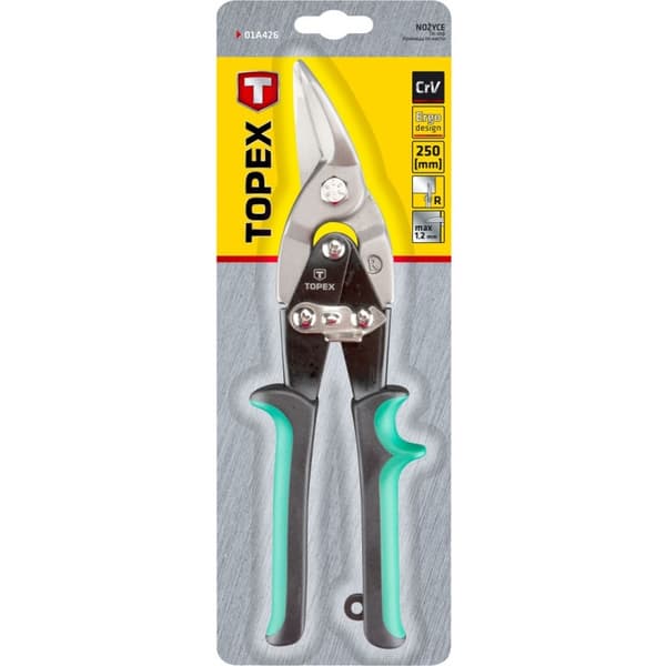 HØJRE PLATESAKS 250MM - T 01A426
