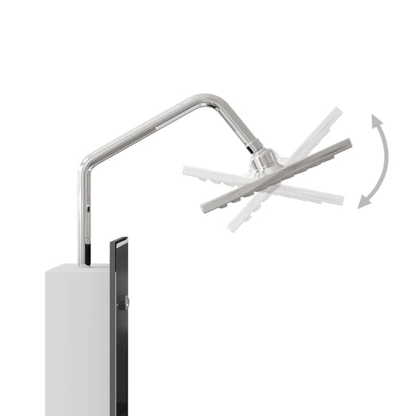 vidaXL Duschpanel, Glas, 18x45,5x130 cm, Svart