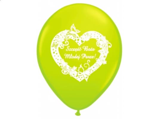 Ballon med tryk Gud velsigne dig, M.P. med æble 1 stk.