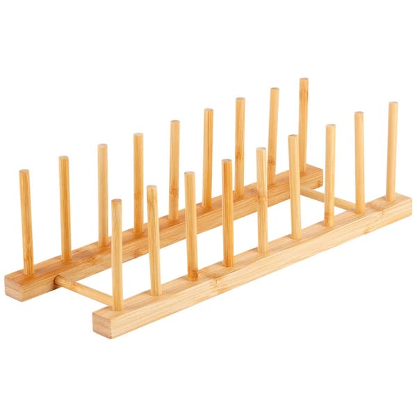 Bambu stånd för lock och tallrikar 34,5x12x12 cm
