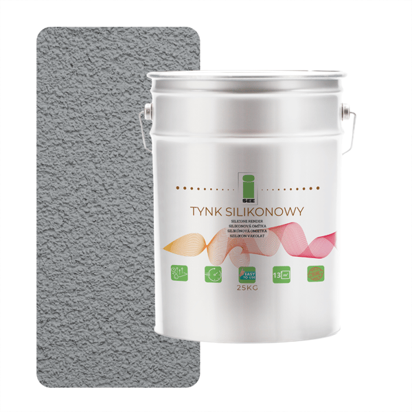 SILIKONPUTS 7045 UTVÄNDERFASADER GRÅ 1,5 MM PREMIUM 25 KG