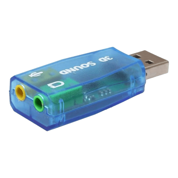 USB lydkort med 2 x 3,5 mm jack til hovedtelefoner