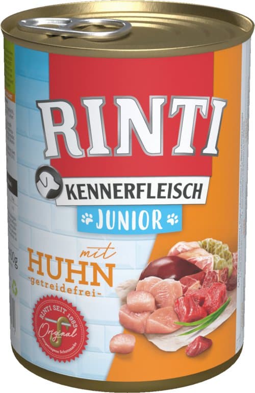 Rinti | Kennerfleisch Junior | 400g dåse - Kylling 400g