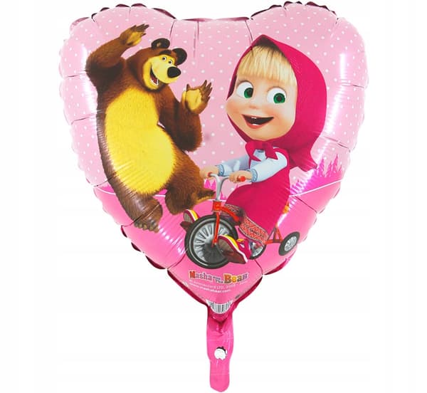 18" foliballon - Masha på cykel