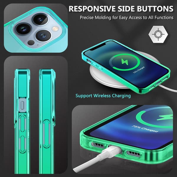 APPLE IPHONE 13 PRO SKAL TRANSPARENT GRÖNT