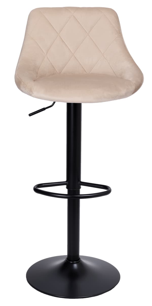 Cydro musta beige samettinen baarijakkara