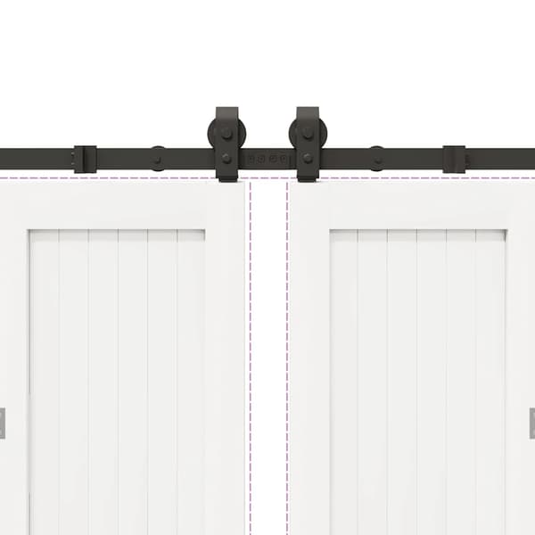 vidaXL Skjutdörrsinstallationssystem, 366 cm, Stål, Svart