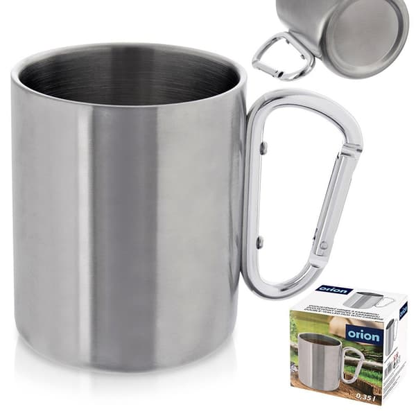 Stålresmugg med karabin 350 ml